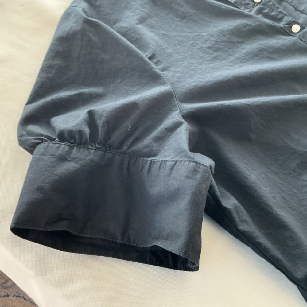 Old Navy Black Button Up t Short Sleeve Pockets Oversized XL‎ trapeze dress - Picture 6 of 8